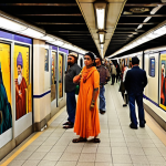 "The Soul of the City Reflected in Underground Art"**
    "A bustling, aesthetically rich underground metro station in a historically significant city, possibly reminiscent of Lahore, Istanbul, or a European capital, during peak hours. The station walls are adorned with elaborate, large-scale murals and art installations that vividly depict the city's unique cultural heritage, historical events, and traditional motifs. People of all ages and backgrounds, dressed in everyday attire, are seen amidst the art; some are gazing thoughtfully at the detailed artworks, others are in casual conversation, pointing at specific elements, creating a 'living museum' atmosphere. The art is integrated seamlessly with the station's architecture, radiating a sense of deep history and community pride. Warm, inviting lighting from overhead fixtures highlights the art and the commuters. High detail, vibrant colors, authentic cultural representation, realistic photography style."

2.  **Prompt for